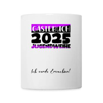 Jugendweihe 2025 Livre d’or Cadeau Filles Garçons - Mug blanc - blanc - Devant