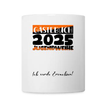 Jugendweihe 2025 Livre d’or Cadeau Filles Garçons - Mug blanc - blanc - Devant
