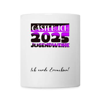 Jugendweihe 2025 Gästebuch Geschenk Mädchen Jungen - Tasse - Weiß - Vorne