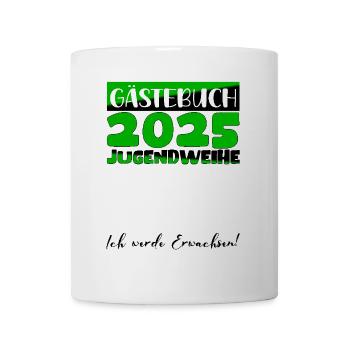Jugendweihe 2025 Livre d’or Cadeau Filles Garçons - Mug blanc - blanc - Devant