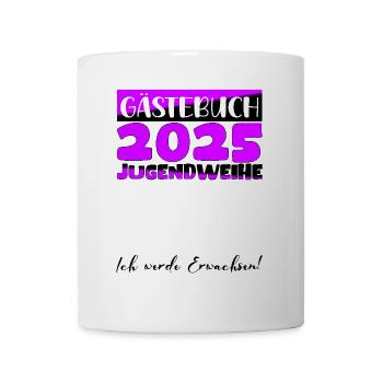 Jugendweihe 2025 Livre d’or Cadeau Filles Garçons - Mug blanc - blanc - Devant