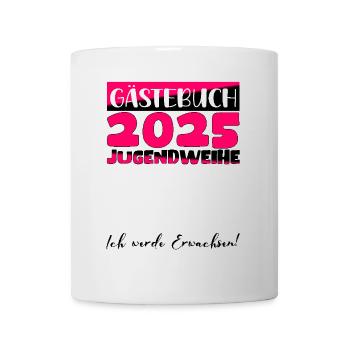 Jugendweihe 2025 Livre d’or Cadeau Filles Garçons - Mug blanc - blanc - Devant