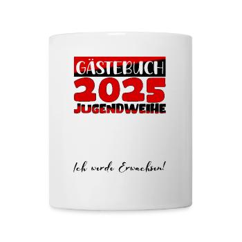 Jugendweihe 2025 Livre d’or Cadeau Filles Garçons - Mug blanc - blanc - Devant