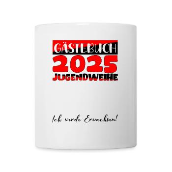 Jugendweihe 2025 Livre d’or Cadeau Filles Garçons - Mug blanc - blanc - Devant