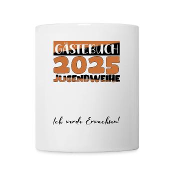Jugendweihe 2025 Livre d’or Cadeau Filles Garçons - Mug blanc - blanc - Devant