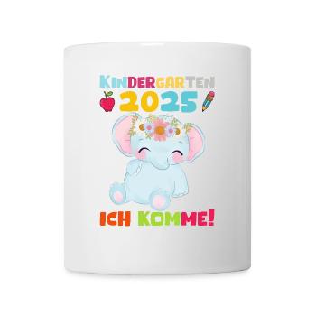 kiKindergarten 2025 Kids Gift Kita 2025 Décoration - Mug blanc - blanc - Devant
