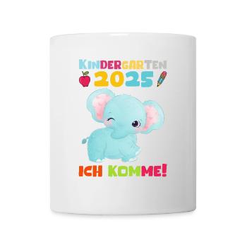 kiKindergarten 2025 Kids Gift Kita 2025 Décoration - Mug blanc - blanc - Devant