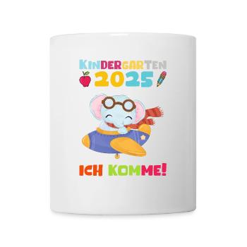 kiKindergarten 2025 Kids Gift Kita 2025 Décoration - Mug blanc - blanc - Devant