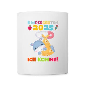 kiKindergarten 2025 Kids Gift Kita 2025 Décoration - Mug blanc - blanc - Devant