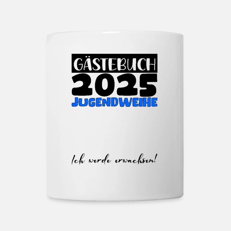 Jugendweihe 2025 Gästebuch Geschenk Mädchen Jungen - Tasse - Weiß