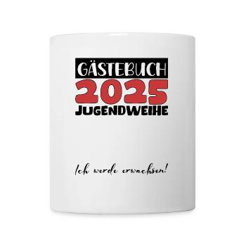 Jugendweihe 2025 Livre d’or Cadeau Filles Garçons - Mug blanc - blanc - Devant