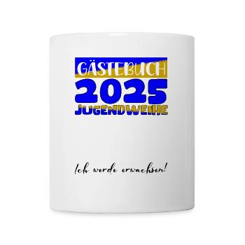 Jugendweihe 2025 Gästebuch Geschenk Mädchen Jungen - Tasse - Weiß - Vorne