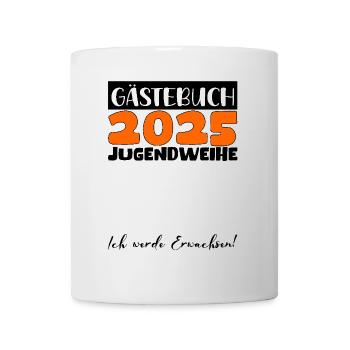 Jugendweihe 2025 Livre d’or Cadeau Filles Garçons - Mug blanc - blanc - Devant