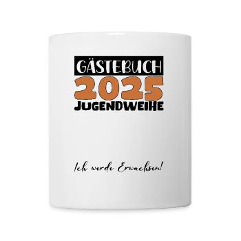Jugendweihe 2025 Livre d’or Cadeau Filles Garçons - Mug blanc - blanc - Devant
