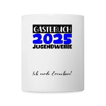 Jugendweihe 2025 Livre d’or Cadeau Filles Garçons - Mug blanc - blanc - Devant
