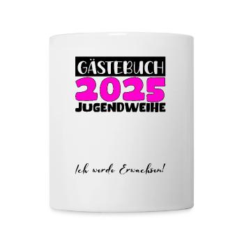 Jugendweihe 2025 Livre d’or Cadeau Filles Garçons - Mug blanc - blanc - Devant