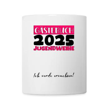 Jugendweihe 2025 Livre d’or Cadeau Filles Garçons - Mug blanc - blanc - Devant