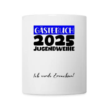 Jugendweihe 2025 Livre d’or Cadeau Filles Garçons - Mug blanc - blanc - Devant