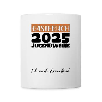 Jugendweihe 2025 Livre d’or Cadeau Filles Garçons - Mug blanc - blanc - Devant
