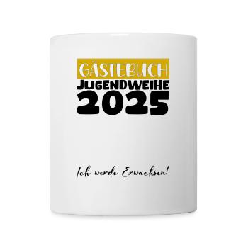 Jugendweihe 2025 Livre d’or Cadeau Filles Garçons - Mug blanc - blanc - Devant