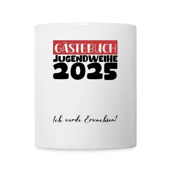 Jugendweihe 2025 Livre d’or Cadeau Filles Garçons - Mug blanc - blanc - Devant