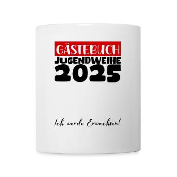 Jugendweihe 2025 Livre d’or Cadeau Filles Garçons - Mug blanc - blanc - Devant