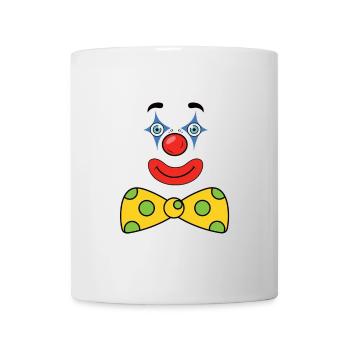 Fasching Karneval Clown Kostüm Stimmung - Tasse - Weiß - Vorne