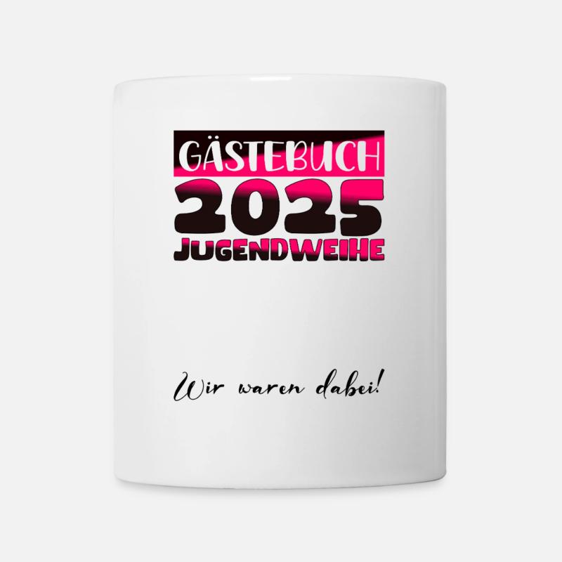 Jugendweihe 2025 Gästebuch Geschenk Mädchen Jungen - Tasse - Weiß