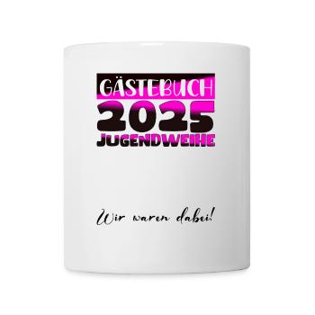 Jugendweihe 2025 Livre d’or Cadeau Filles Garçons - Mug blanc - blanc - Devant