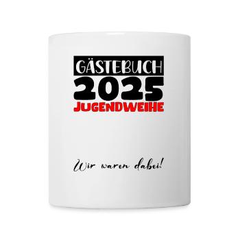 Jugendweihe 2025 Livre d’or Cadeau Filles Garçons - Mug blanc - blanc - Devant