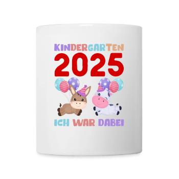 Kindergarten 2025 Kinder Geschenk Kita 2025 Deko - Tasse - Weiß - Vorne