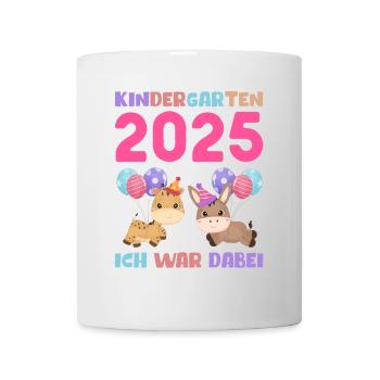 Kindergarten 2025 Kinder Geschenk Kita 2025 Deko - Tasse - Weiß - Vorne