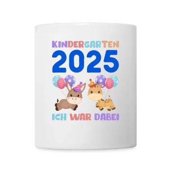 Kindergarten 2025 Kinder Geschenk Kita 2025 Deko - Tasse - Weiß - Vorne