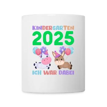 Kindergarten 2025 Kinder Geschenk Kita 2025 Deko - Tasse - Weiß - Vorne