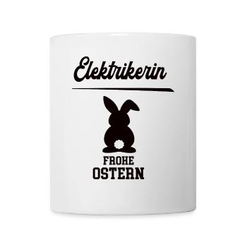 Elektrikerin Frohe Ostern Ostergeschenk Elektriker - Tasse - Weiß - Vorne