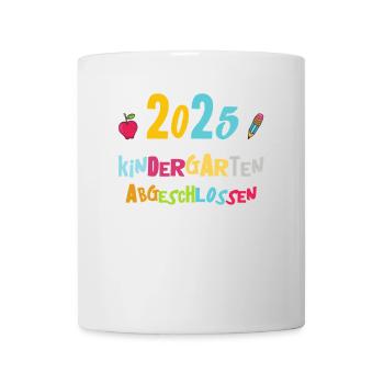 Abschied Kindergarten 2025 Geschenk Mädchen Jungen - Tasse - Weiß - Vorne