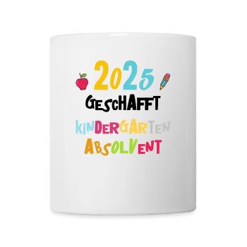 Abschied Kindergarten 2025 Geschenk Mädchen Jungen - Tasse - Weiß - Vorne