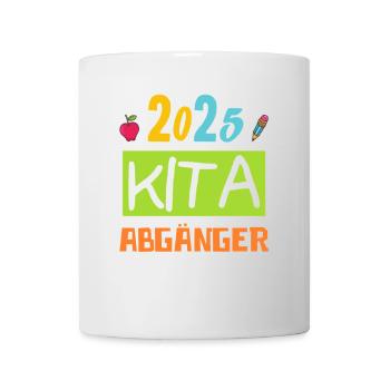 Abschied Kindergarten 2025 Geschenk Mädchen Jungen - Tasse - Weiß - Vorne
