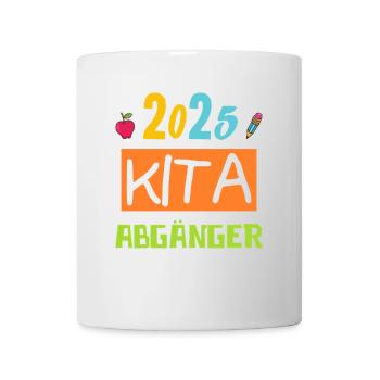 Abschied Kindergarten 2025 Geschenk Mädchen Jungen - Tasse - Weiß - Vorne