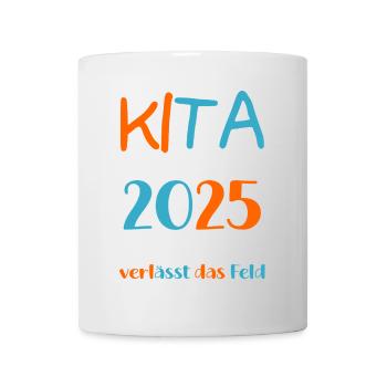 Abschied Kindergarten 2025 Geschenk Mädchen Jungen - Tasse - Weiß - Vorne