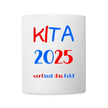 Abschied Kindergarten 2025 Geschenk Mädchen Jungen - Tasse - Weiß - Vorne