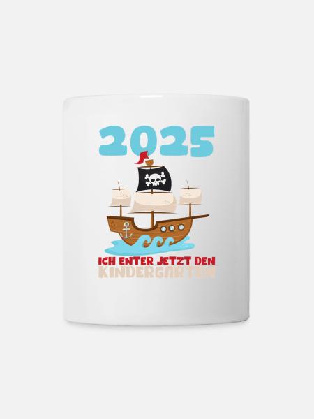 Kindergarten 2025 Kinder Geschenk Kita 2025 Deko - Tasse - Weiß