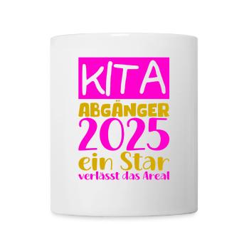 Abschied Kindergarten 2025 Geschenk Mädchen Jungen - Tasse - Weiß - Vorne