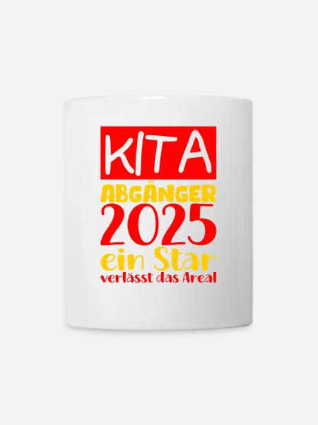 Abschied Kindergarten 2025 Geschenk Mädchen Jungen - Tasse - Weiß