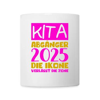 Abschied Kindergarten 2025 Geschenk Mädchen Jungen - Tasse - Weiß - Vorne