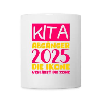 Abschied Kindergarten 2025 Geschenk Mädchen Jungen - Tasse - Weiß - Vorne