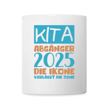 Abschied Kindergarten 2025 Geschenk Mädchen Jungen - Tasse - Weiß - Vorne