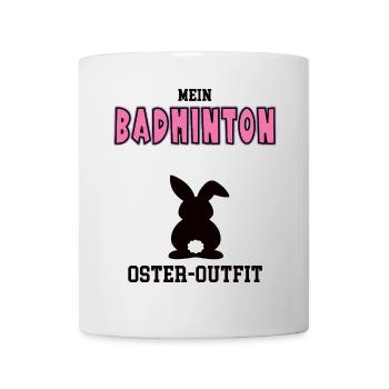 Badminton Oster Outfit Ostergeschenk Badmintonerin - Tasse - Weiß - Vorne