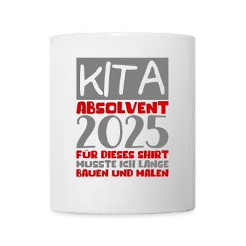 Abschied Kindergarten 2025 Geschenk Mädchen Jungen - Tasse - Weiß - Vorne