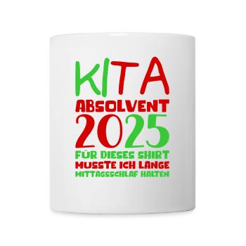 Abschied Kindergarten 2025 Geschenk Mädchen Jungen - Tasse - Weiß - Vorne